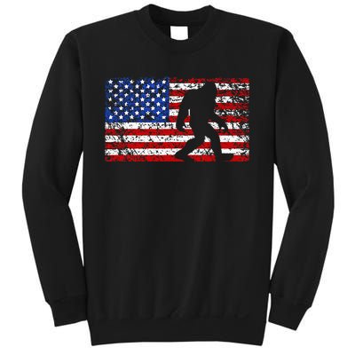 American USA Flag Bigfoot Sasquatch Patriotic 4th of July Sweatshirt