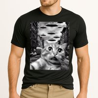 Alien UFO Funny Cat Selfie Cooling Performance Crew T-Shirt