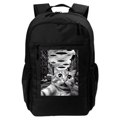 Alien UFO Funny Cat Selfie Backpack