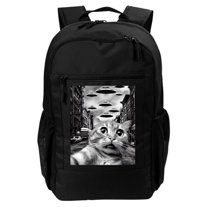 Alien UFO Funny Cat Selfie Backpack