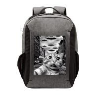 Alien UFO Funny Cat Selfie Vector Backpack