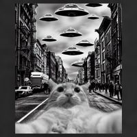 Alien UFO Funny Cat Selfie Cool Comfort Performance Bucket Hat