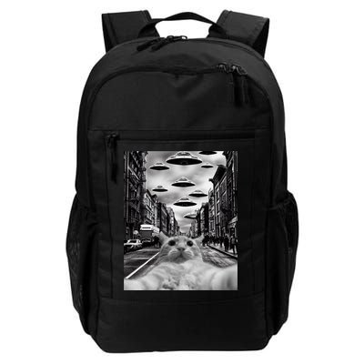 Alien UFO Funny Cat Selfie Backpack