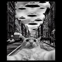 Alien UFO Funny Cat Selfie Mug