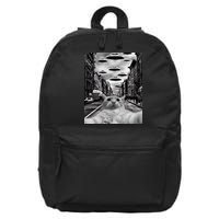 Alien UFO Funny Cat Selfie 16 in Basic Backpack