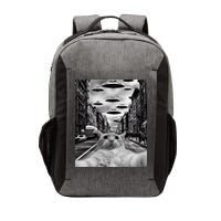 Alien UFO Funny Cat Selfie Vector Backpack