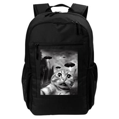 Alien UFO Funny Cat Selfie Backpack