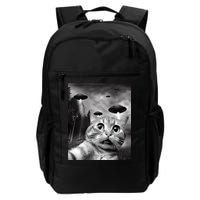 Alien UFO Funny Cat Selfie Backpack