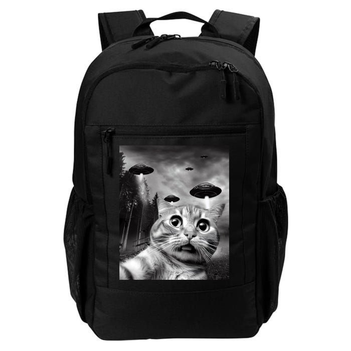 Alien UFO Funny Cat Selfie Backpack