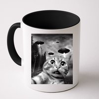 Alien UFO Funny Cat Selfie Mug