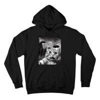 Alien UFO Funny Cat Selfie Tall Hoodie