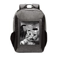 Alien UFO Funny Cat Selfie Vector Backpack
