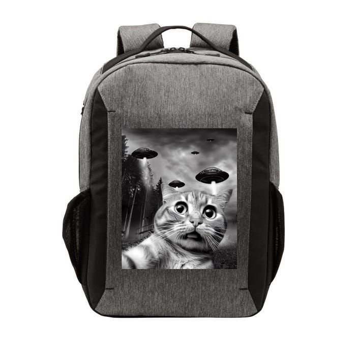 Alien UFO Funny Cat Selfie Vector Backpack