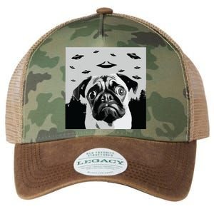 Alien UFO Funny Pug Dog Lover Men Women Kids Legacy Tie Dye Trucker Hat