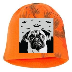 Alien UFO Funny Pug Dog Lover Men Women Kids Kati - Camo Knit Beanie