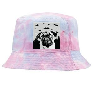 Alien UFO Funny Pug Dog Lover Men Women Kids Tie-Dyed Bucket Hat