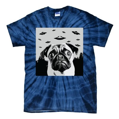 Alien UFO Funny Pug Dog Lover Men Women Kids Tie-Dye T-Shirt