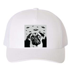 Alien UFO Funny Pug Dog Lover Men Women Kids Yupoong Adult 5-Panel Trucker Hat