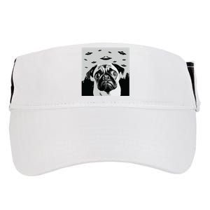 Alien UFO Funny Pug Dog Lover Men Women Kids Adult Drive Performance Visor