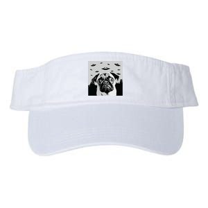 Alien UFO Funny Pug Dog Lover Men Women Kids Valucap Bio-Washed Visor