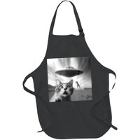 Alien UFO Funny Cat Selfie Apron