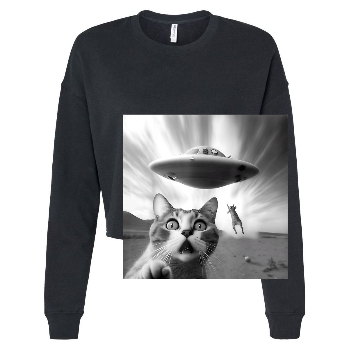 Alien UFO Funny Cat Selfie Mug
