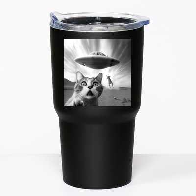 Alien UFO Funny Cat Selfie Tumbler