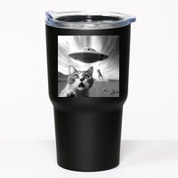 Alien UFO Funny Cat Selfie Tumbler