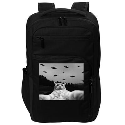 Alien UFO Funny Cat Impact Tech Backpack