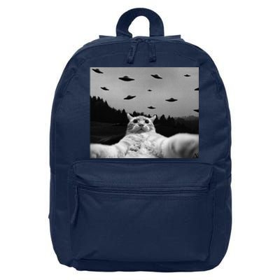 Alien UFO Funny Cat 16 in Basic Backpack