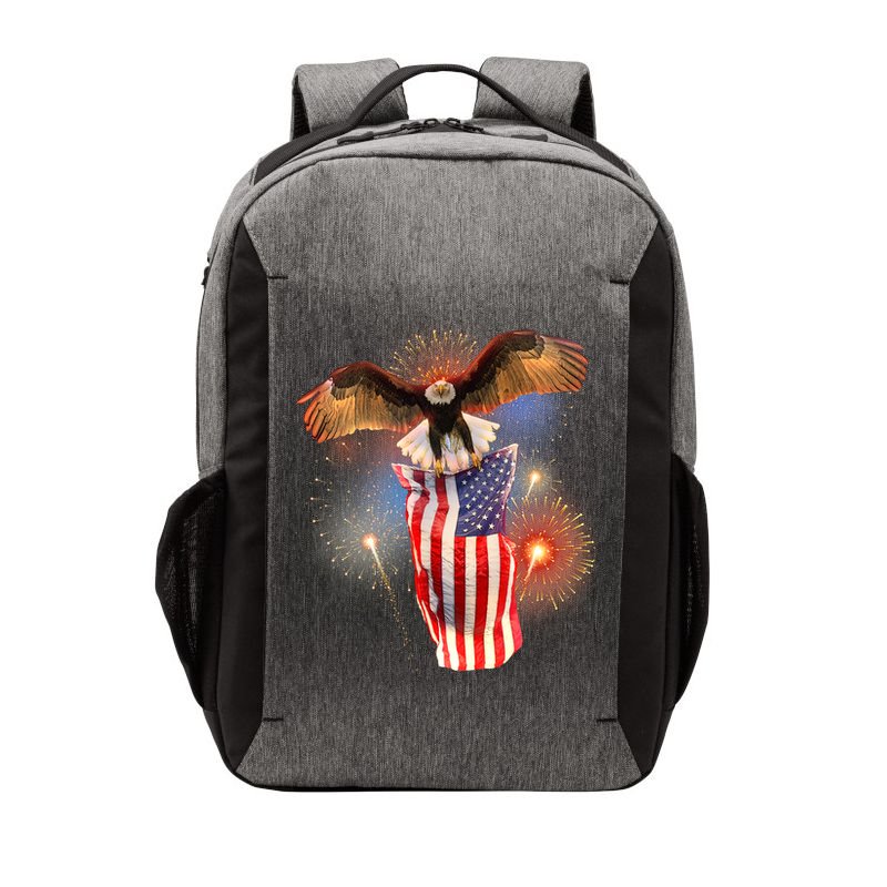 America USA Flag Eagle Fireworks Vector Backpack