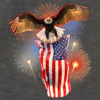 America USA Flag Eagle Fireworks Vector Backpack