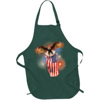 America USA Flag Eagle Fireworks Apron