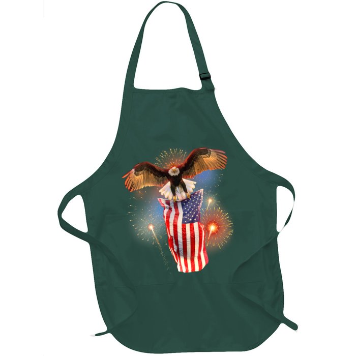 America USA Flag Eagle Fireworks Apron