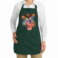 America USA Flag Eagle Fireworks Apron
