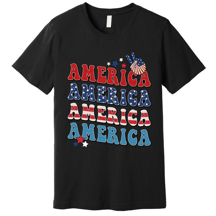 America USA Fourth Of July 4th Premium T-Shirt