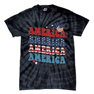 America USA Fourth Of July 4th Tie-Dye T-Shirt