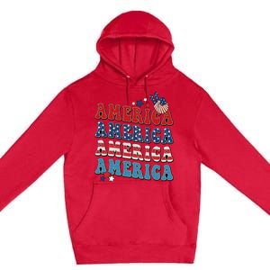 America USA Fourth Of July 4th Premium Pullover Hoodie