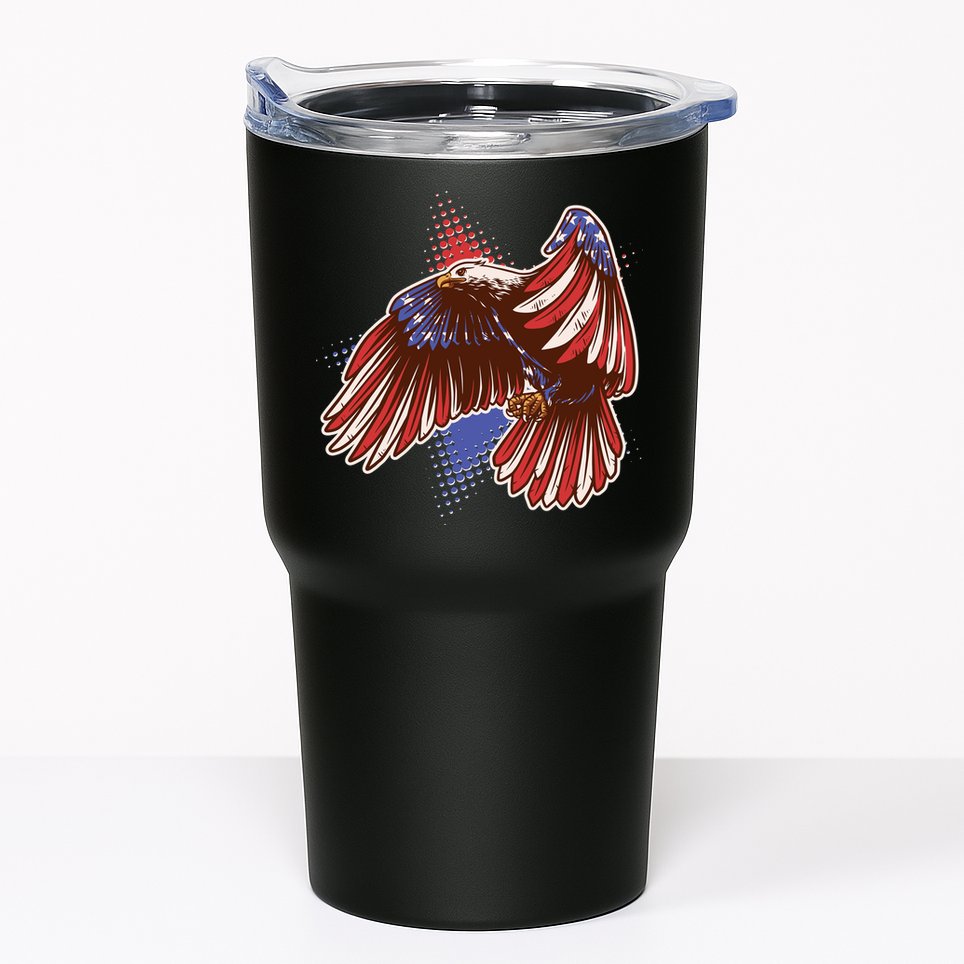American USA Flag Patriotic Bald Eagle Tumbler