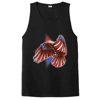 American USA Flag Patriotic Bald Eagle PosiCharge Competitor Tank