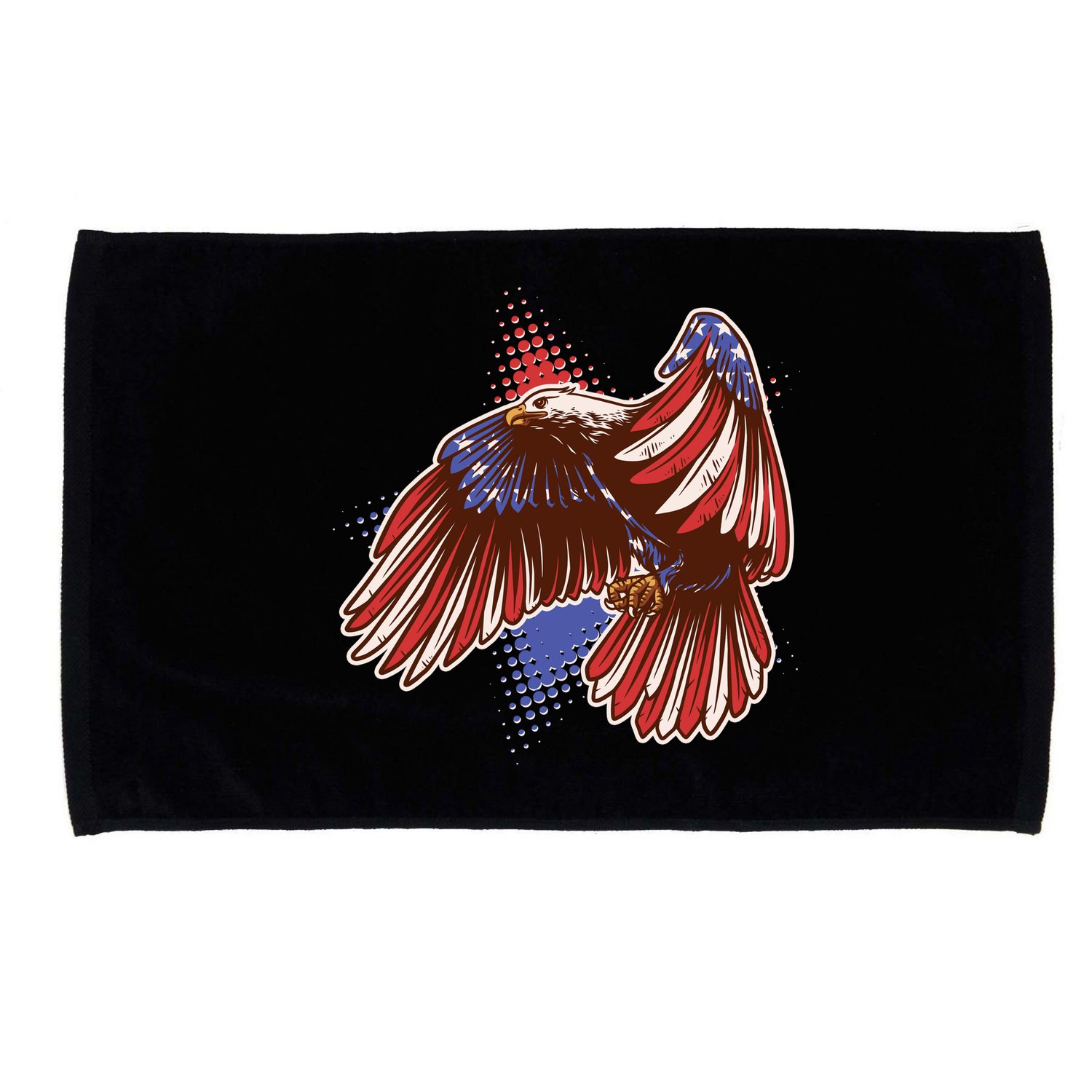 American USA Flag Patriotic Bald Eagle Microfiber Hand Towel