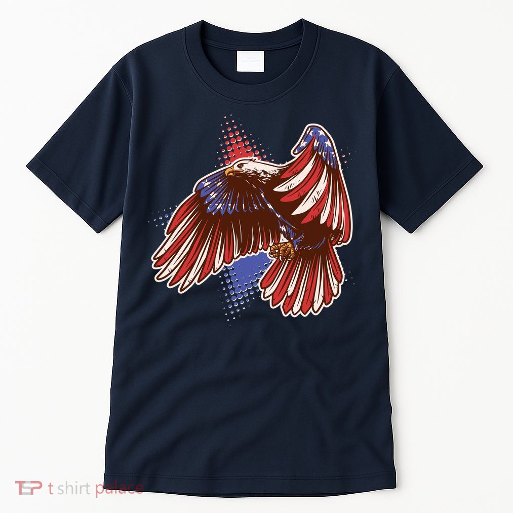 American USA Flag Patriotic Bald Eagle Tall T-Shirt