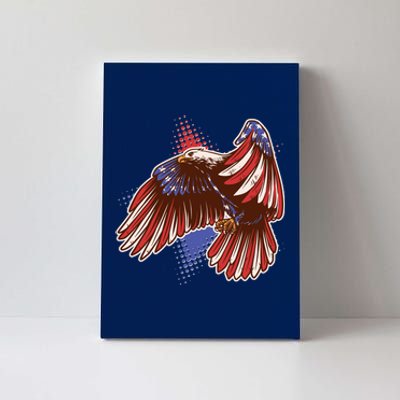 American USA Flag Patriotic Bald Eagle Canvas