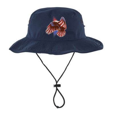 American USA Flag Patriotic Bald Eagle Bucket Hat