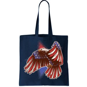 American USA Flag Patriotic Bald Eagle Tote Bag