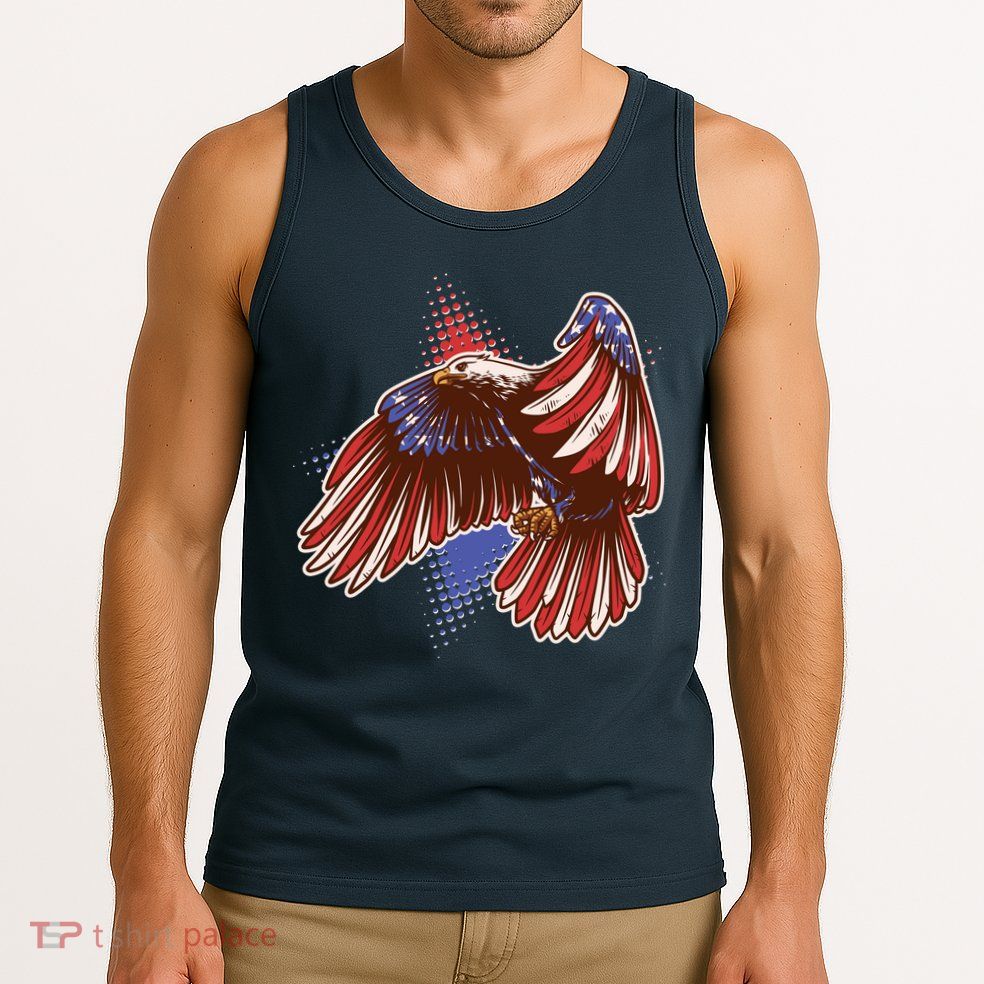 American USA Flag Patriotic Bald Eagle Tank Top