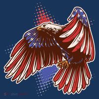 American USA Flag Patriotic Bald Eagle Tank Top