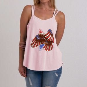 American USA Flag Patriotic Bald Eagle Women's Strappy Tank