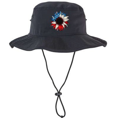 American USA Flag sunflower patriotic 4th of July Legacy Cool Fit Booney Bucket Hat