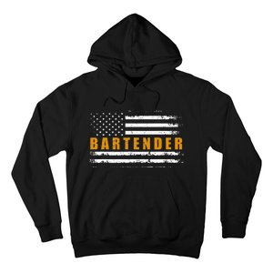 American Usa Flag Bartender Bartending Hoodie